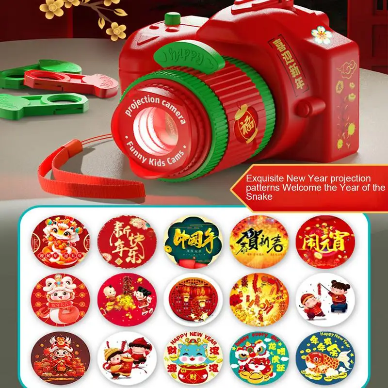 Projection Camera Toy Pretend Play Camera Toy for New Year Fun Camera Viewers Toy Camera with Projector for Easter Birthday