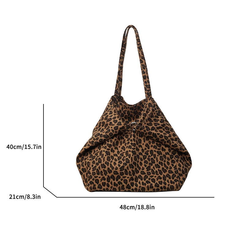 2-piece Set Large Capacity Leopard Casual Tote Bags for Women 2024 Trend Shoulder Shopper Bags Female Designer Luxury Handbags