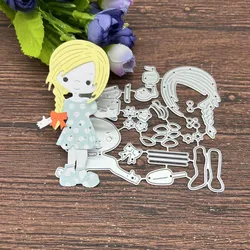 Dziewczyna Metal wykrojniki szablony dla DIY Scrapbooking dekoracyjne wytłaczanie rzemieślnicze szablon