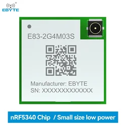 Bluetoothワイヤレスメッシュモジュール,ebyte E83-2G4M03S,デュアルコア,消費電力,ipex smd,小型,nrf5340