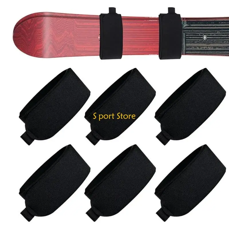U2JB 6pcs Регулируемая лыжная обертка для завязки ремня для ремня для крепления для ремня для крепежных перевозок на лыжа