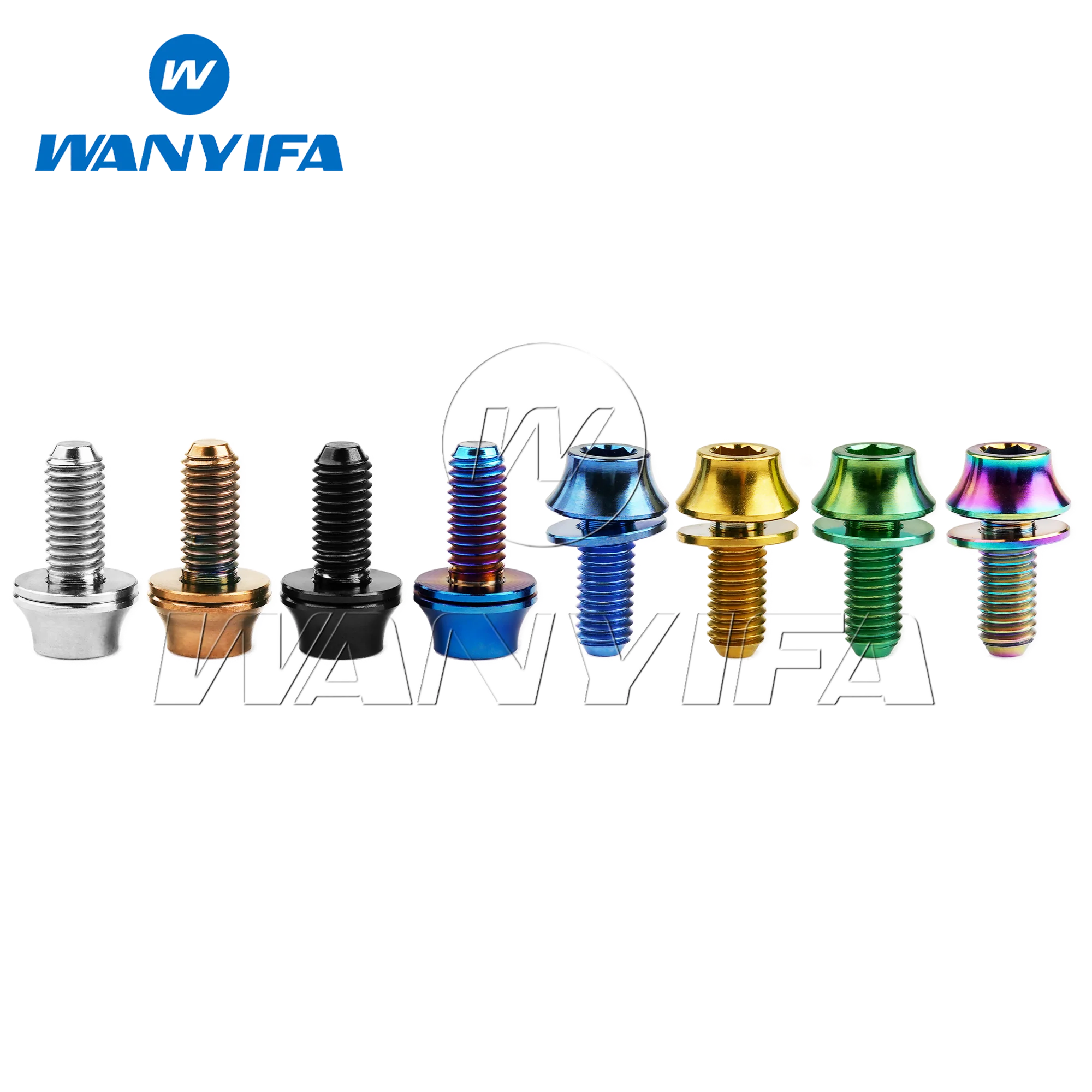 Wanyifa Titanium Bolt M5x12mm with Washers Bike Bottle Holder Screw Bicycle Water Bottle Cage Bolts