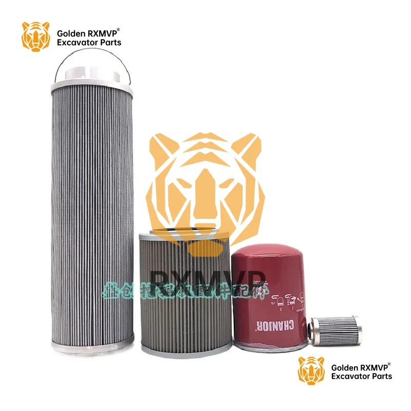 For Lonking lg6240 240 engine oil filter, diesel air oil-water separator, hydraulic return oil inlet excavator accessories