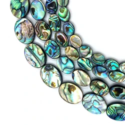 Natural Abalone Shell Oval Loose Beads Egg-shaped    for Jewelry Making DIY Necklace Bracelet Earring Accessory