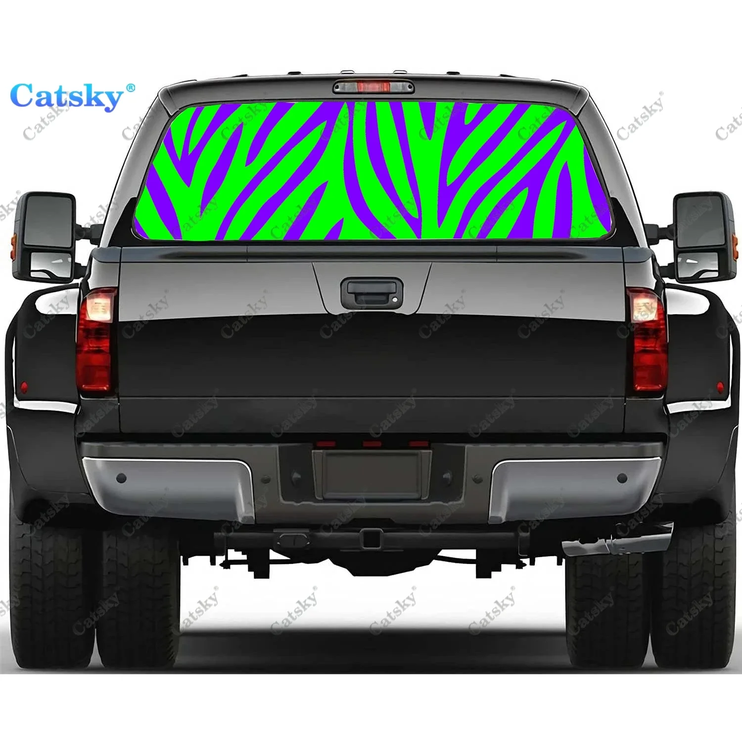 

Kaleidoscope Stripes Rear Window Decals for Truck,Pickup Window Decal,Rear Window Tint Graphic Perforated Vinyl Truck Stickers