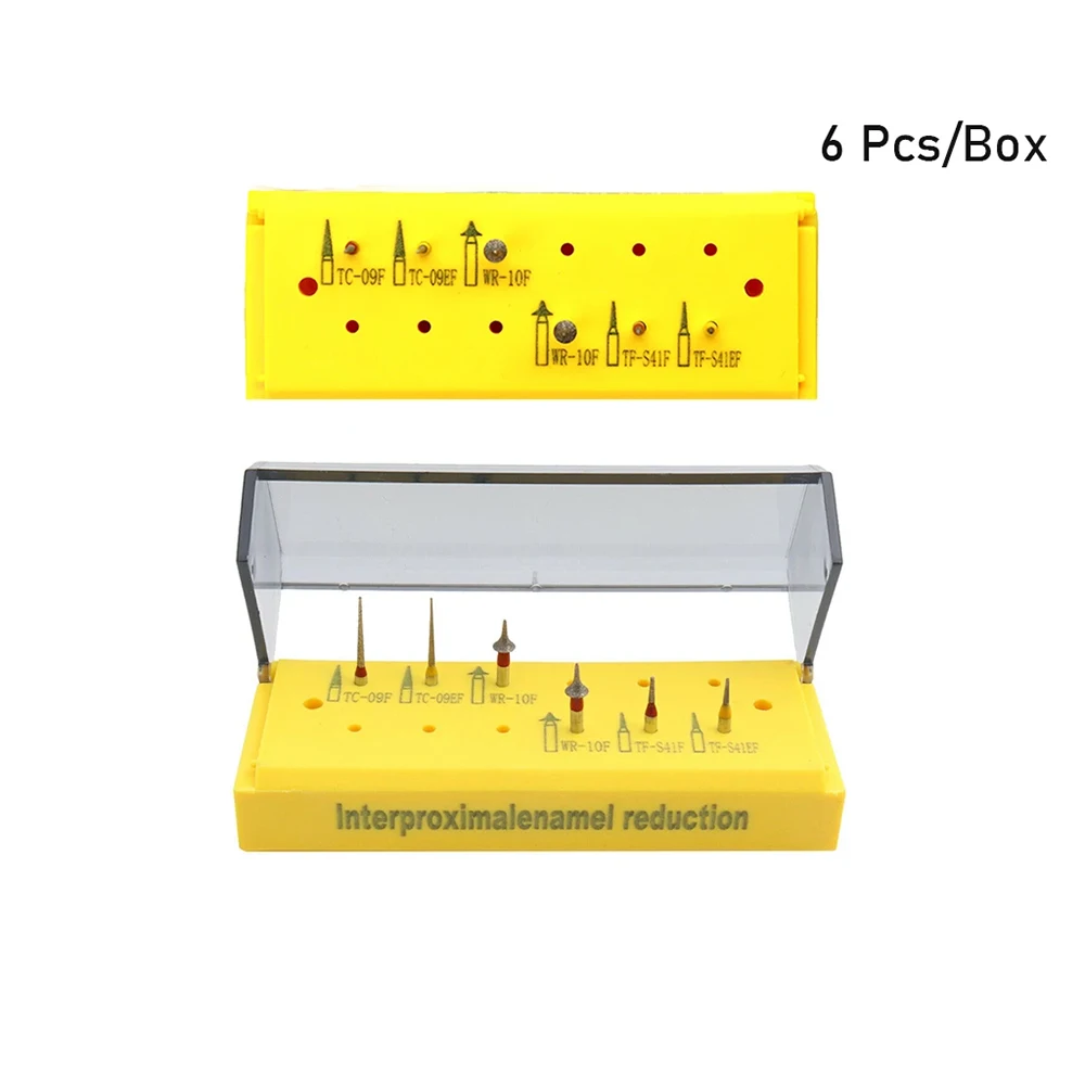 Dental Diamond Burs Drill Set Polishing Grinding Crown Preparation Teeth Veneer Dia.1.6mm Burs Set High Speed Dentistry Bur Bit