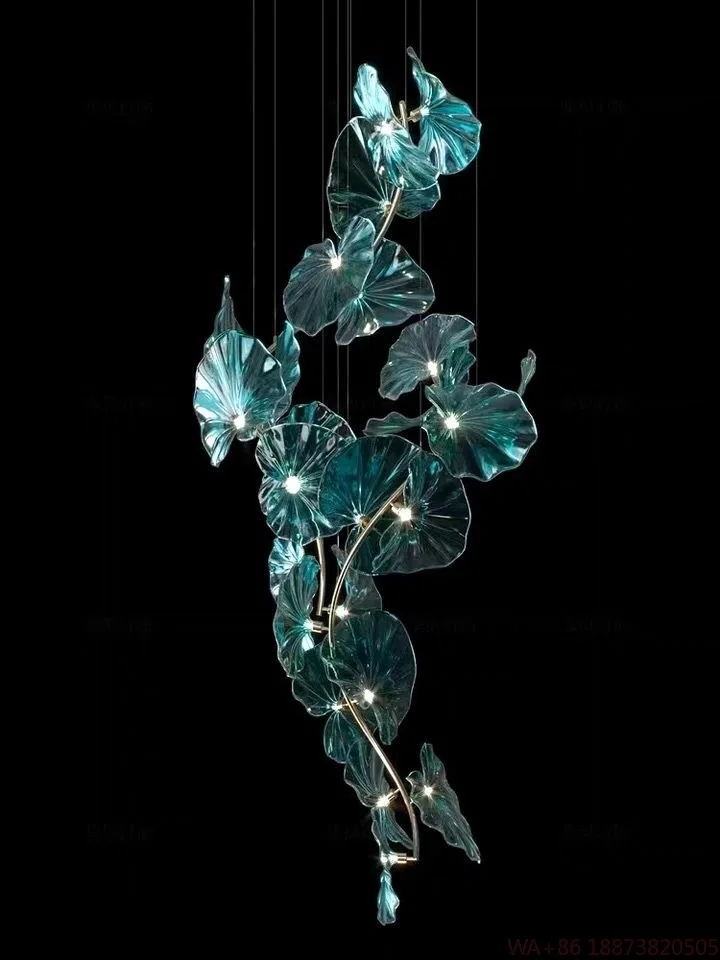 

Crystal Chandelier Custom Modern Decorative Hotel Villa Lobby Hanging Chandelier Luxury Ceiling