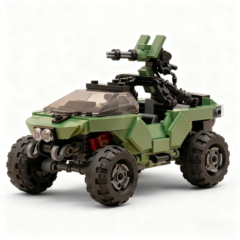 395pcs MOC Halo Infinite Warthog Space Galaxy SciFi Model Building Blocks Advanced Build Pack Premium Detailed Craft Toy Gift