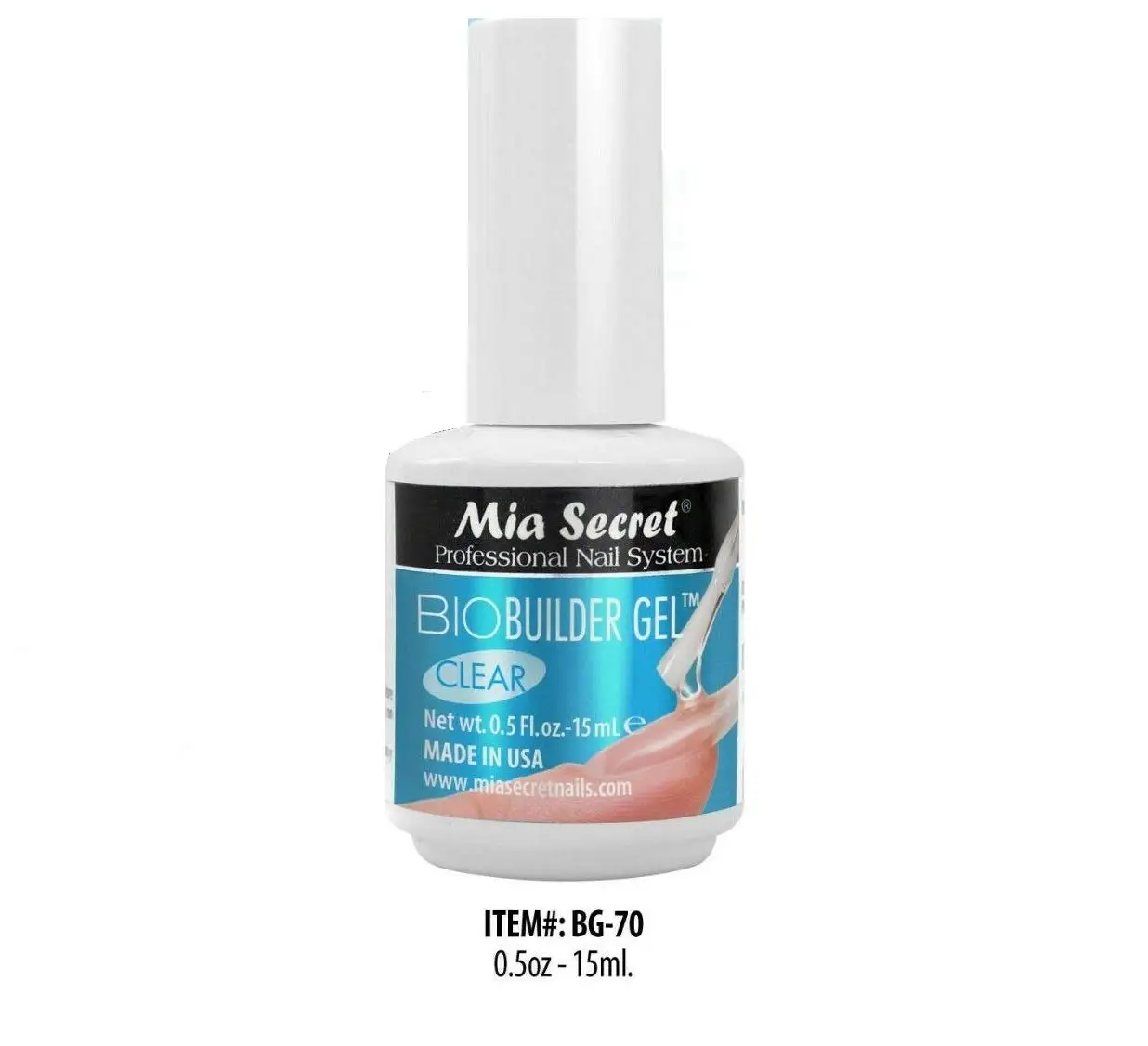 Professional Nail Builder Gel Set, 5 Colors: Frosted Pink, Clear, Perfect Pink, White, Cover Nude, 0.5oz