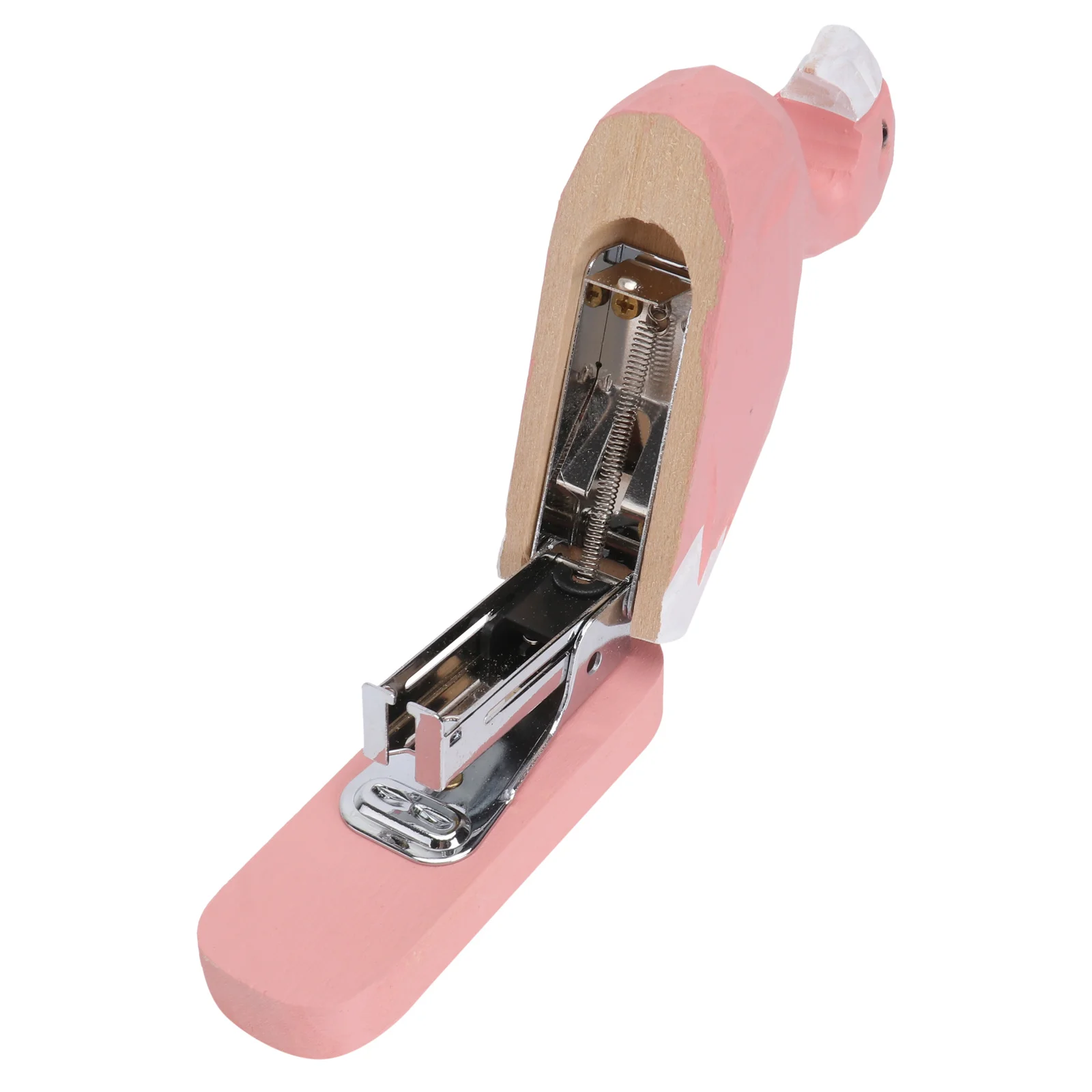

Flamingo Wooden Portable Stapler Mini Manual Stapling Machine Creative Student Stationery Office Supplies Portable Stapler