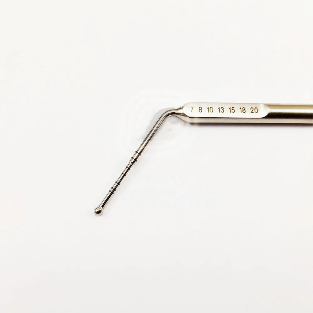 1Pcs Dental Implant Depth Gauge Depth Measuring Ruler Deep Probe Dental Implant Caliper Measuring Tool Stainless Steel