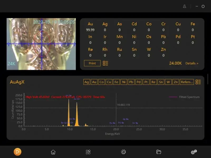 Espectroscopia para máquina de piedras preciosas, prueba de oro Xrf, espectrômetro de prueba de plata Hefei, analizador de encimera de joyería, metales preciosos