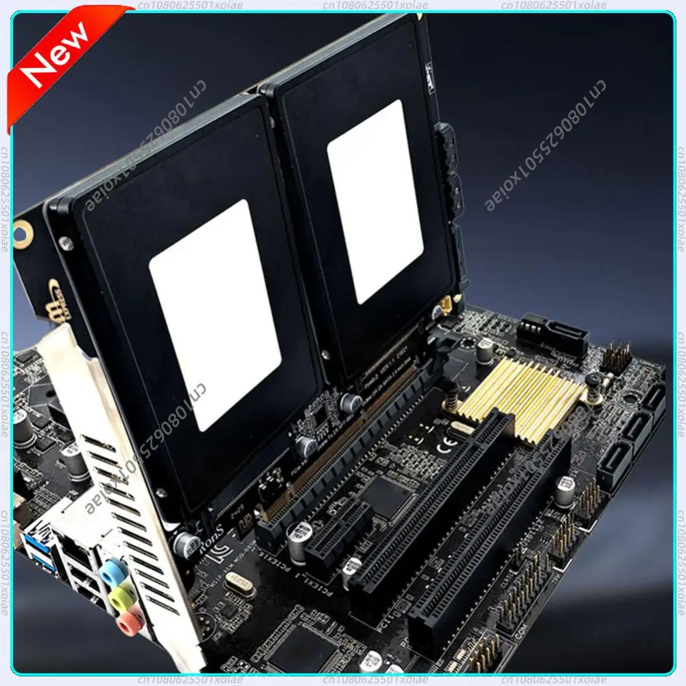 

U.2 Dual Drive Adapter Card with LED Indicator U.2 PCIe Adapter U.2 To PCIe Card Dual U.2 To PCIe 4.0 X8 Adapter