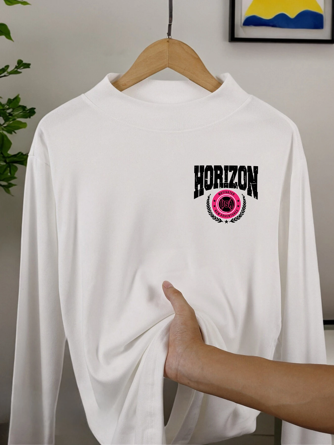 Sport Whar Perfect Limiten Varsity Мужская футболка с воротником-стойкой Ретро модная одежда Осенний теплый эластичный топ унисекс Мягкий с длинным рукавом