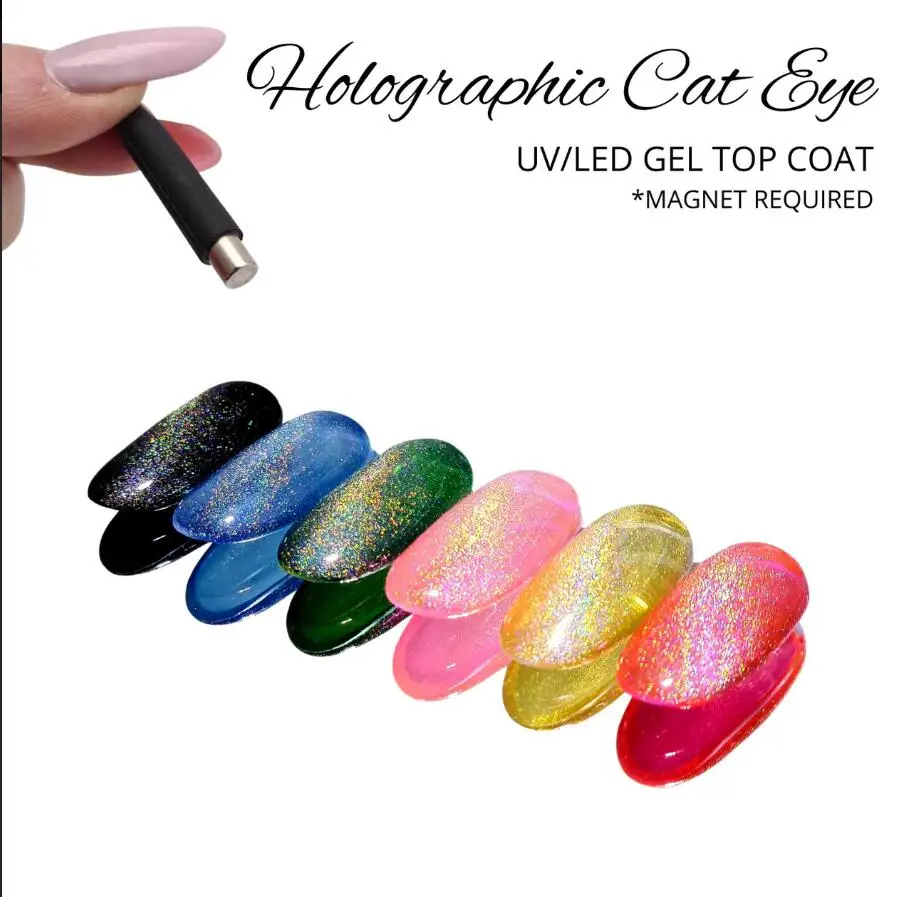 Set 1/12 Stück Nail Art Tools Cat Eye Magnetischer runder Magnet für Cat Eye Gelpoliermittel Stark magnetisch für Cat Eye Gel Nagellack