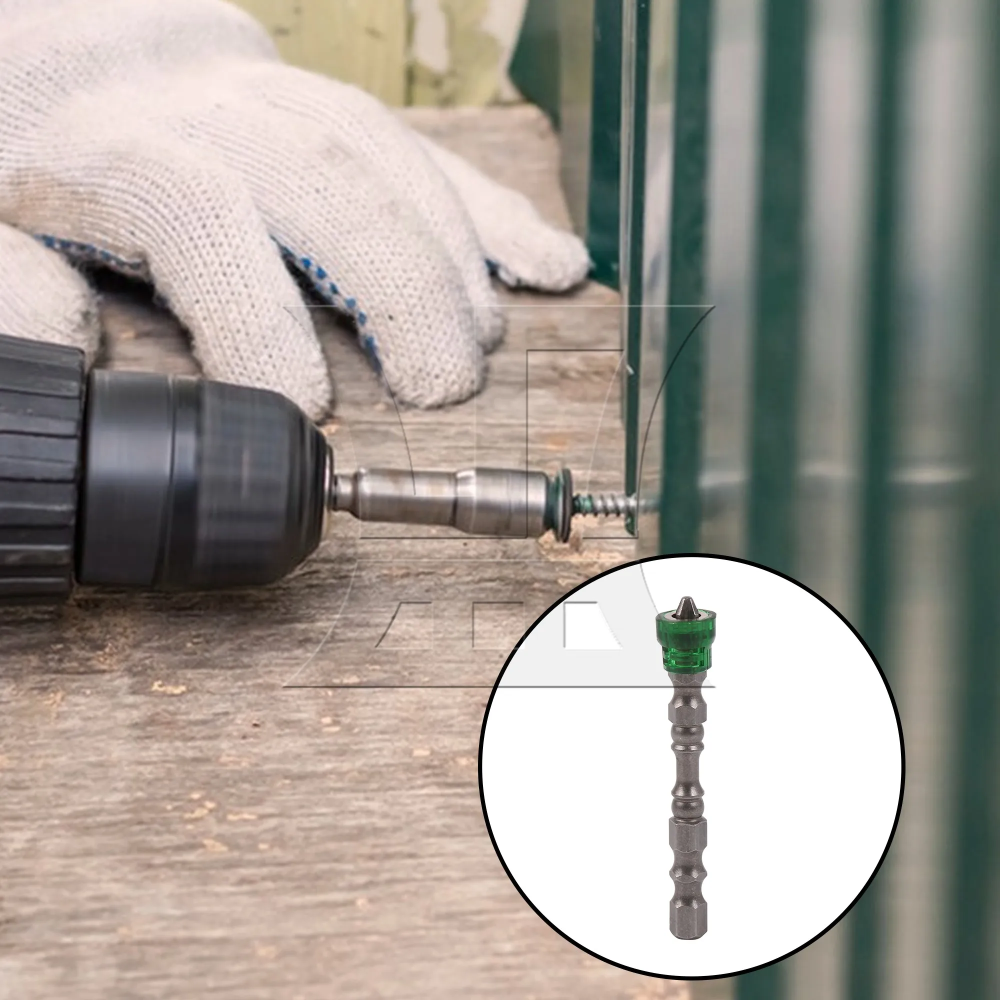 

CNBTR 2.56 Inch Magnetic Screwdriver Bits 1/4" Hex Shank Green High Hardness Screw Driver Bit for Electric Drill Manual Screwdri