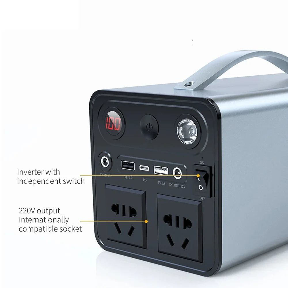 Generatore solare FEV 200W-2500W centrale elettrica mobile per esterni con inverter a onda sinusoidale pura e batteria LiFePO4 per pannello solare