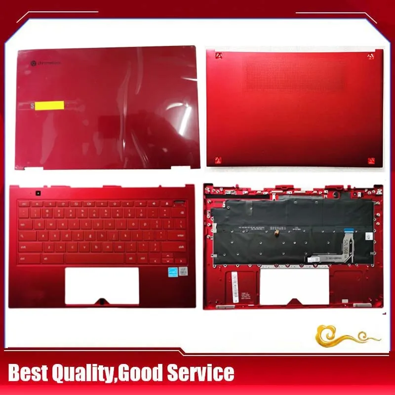 New For Samsung Chromebook XE930QCA 930QCA LCD back cover Red /Palmrest keyboard Upper cover/Bottom case BA98-02356B