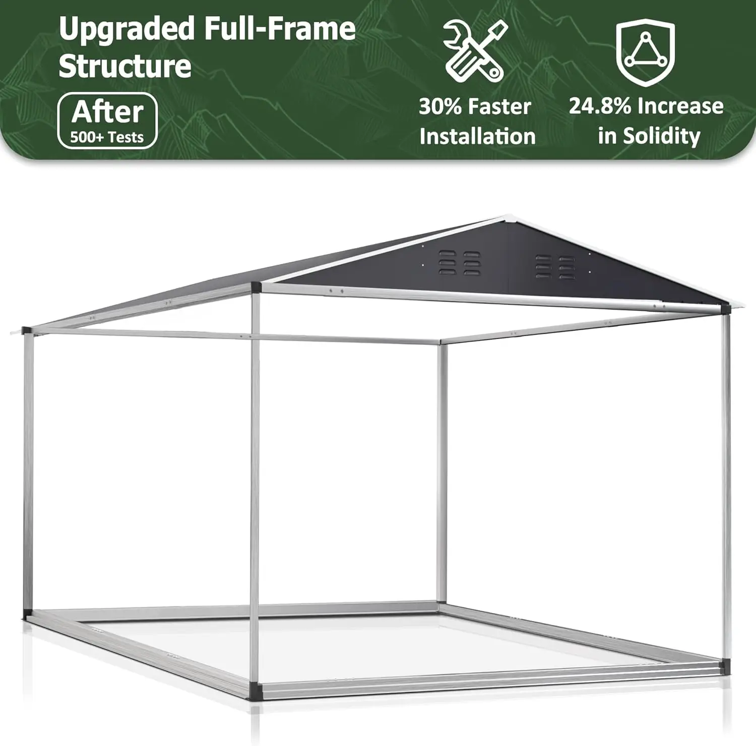 6x8 FT Outdoor Storage Shed, with Updated Frame Structure and Lockable Doors, Metal Tool Sheds for Backyard Garden Patio Lawn