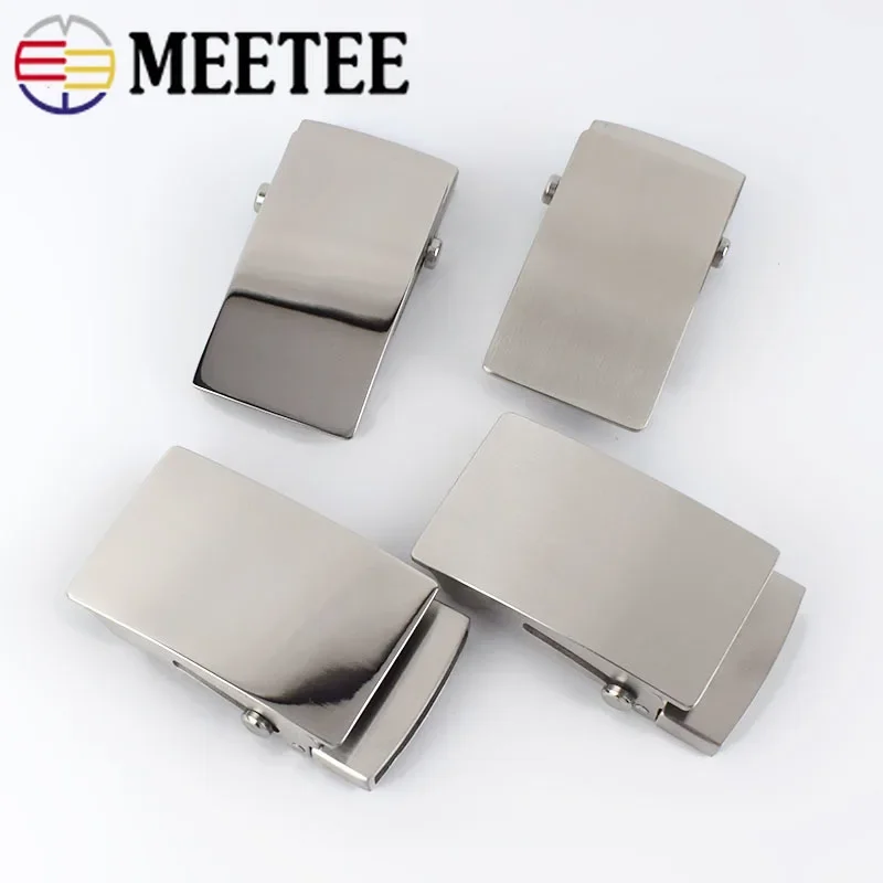 Meetee 1Pc 36mm/39mm Stainless Steel Roller Toothless Men's Belt Buckle Automatic Buckles Head DIY Casual Fashion Belts Hardware