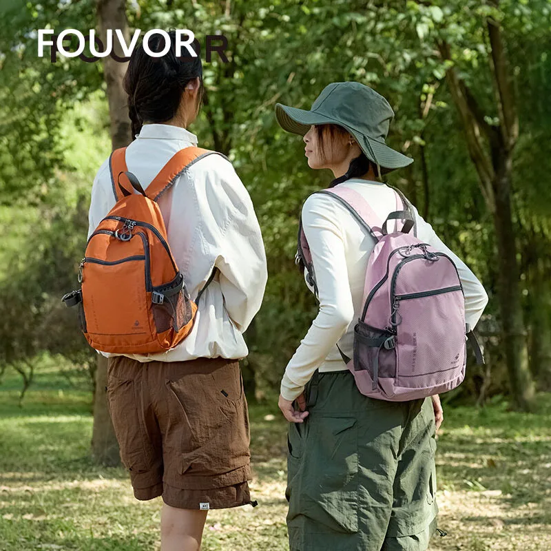 

Fouvor 2026 Women Techwear Backpack Foldable Water Resistant Large Capacity Lightweight Outdoor Travel Hiking Daypack 3037-05