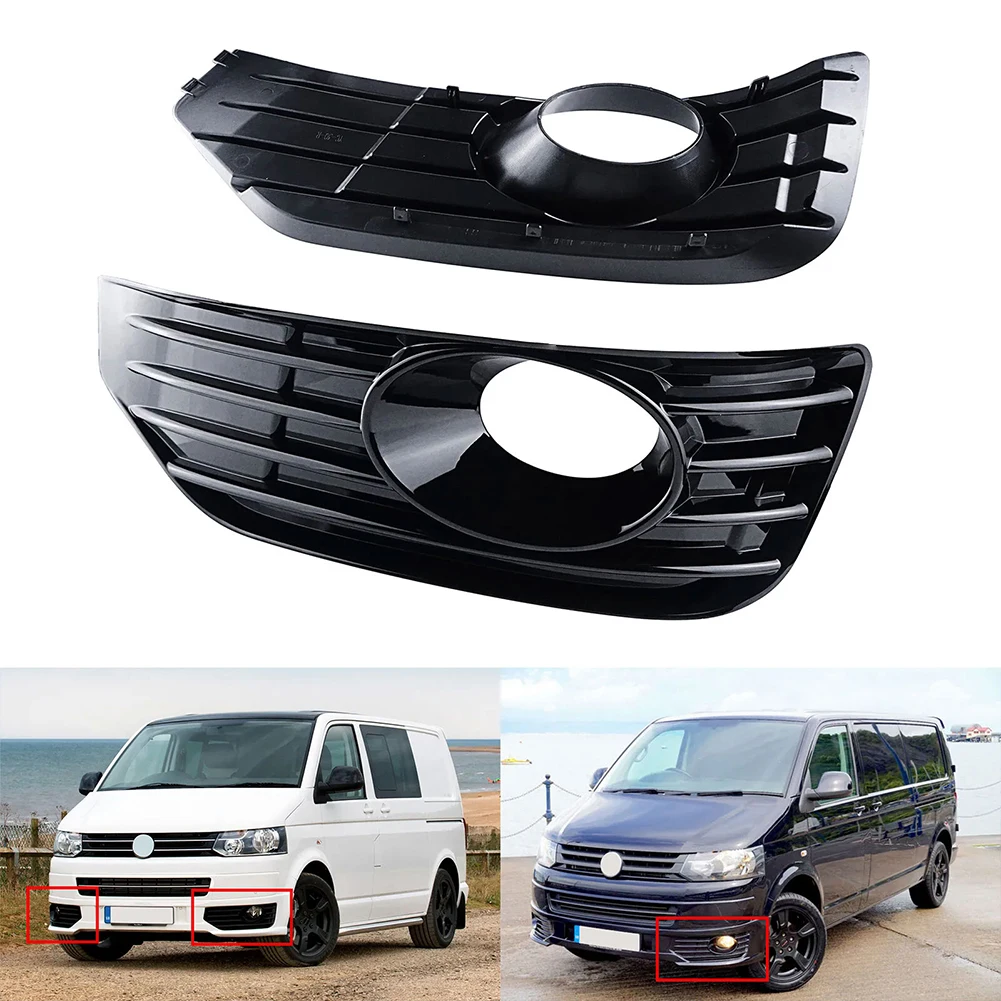 

1 Pair Car Front Fog Light Grille Bumper Grill Cover Front Driver Side Fog Light Cover Compatible For T5.1 Sportline 2010-2015