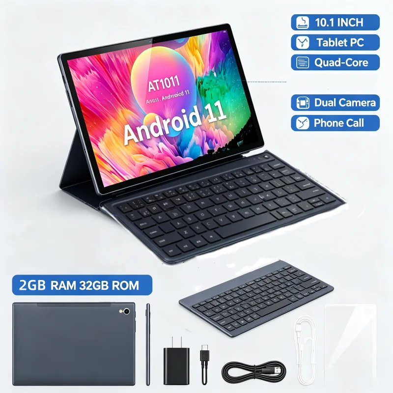 10.1 INCH T10 T2050B 4G Tablet PC Android 11 Phone Call 2GB RAM 64GB ROM CPU UMS312 Quad-Core 1.3GHz Type-C USB
