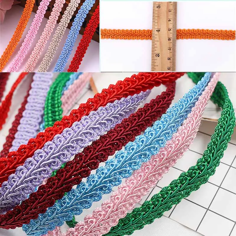 30m Lace Trim Ribbon Centipede Braided Lace DIY Craft Sewing Accessories Wedding Decoration Fabric Curve Lace Lace for Sewing