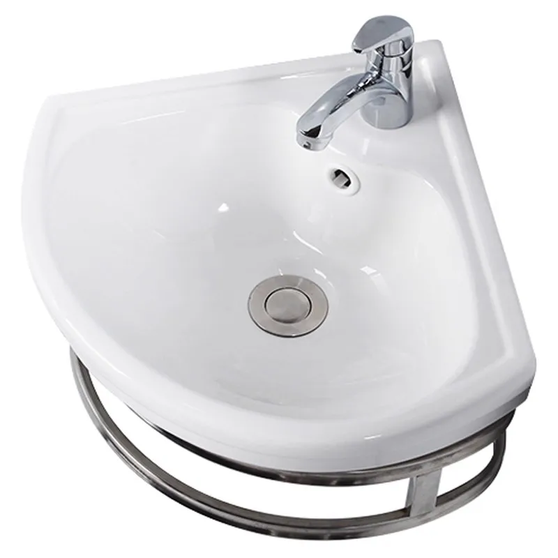 

Треугольная раковина, настенная керамическая мини-раковина для маленькой квартиры, простая