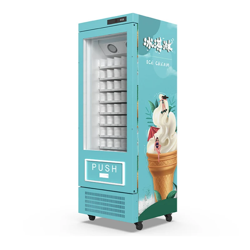 Commercial Unmanned Retail Ice Cream Vending Machine Shopping Mall Scenic Spot Station Intelligent Code Scanning Payment