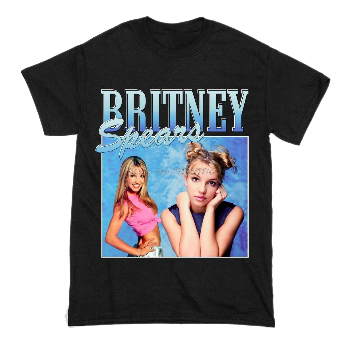 heavyweight Britney Spears Beautiful Photo Men's Black T-shirt Hipster Cotton Casual Tshirt Men Harajuku Short Sleeve Tops Tee