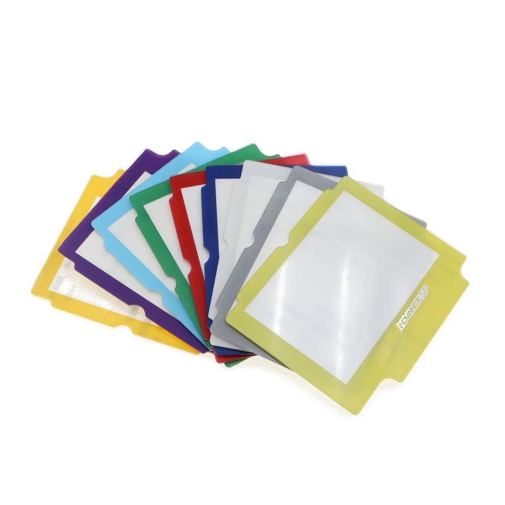 게임보이 어드밴스 SP 렌즈 보호기 1개 (뒷면 스티커 포함) 교체용 플라스틱/유리 스크린 렌즈 (GBA SP LCD 커버용)