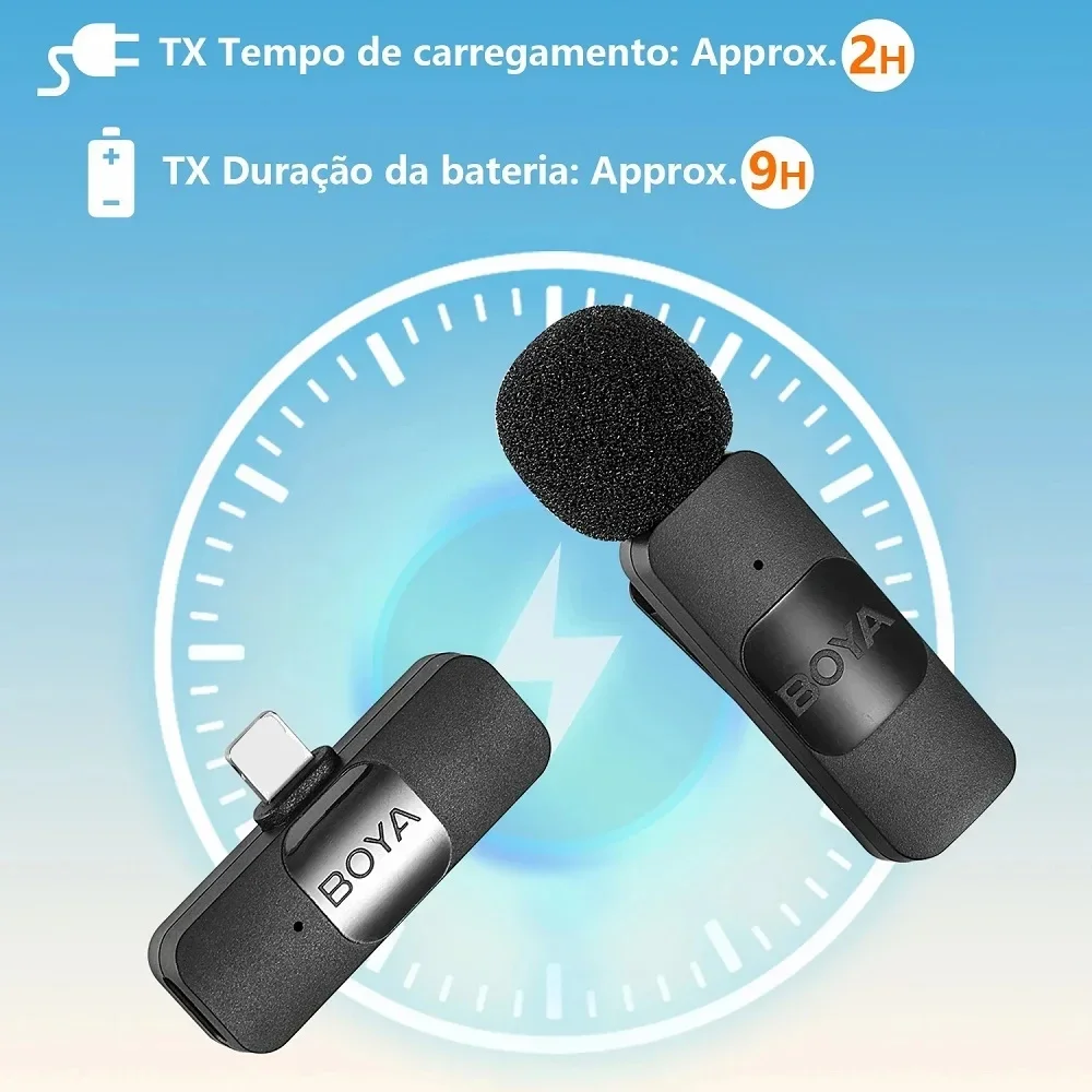 

New BOYA BY-V1 Professional Wireless Lavalier Mini Microphone Suitable By-v2 For Mobile Android Live Game Recording Interview