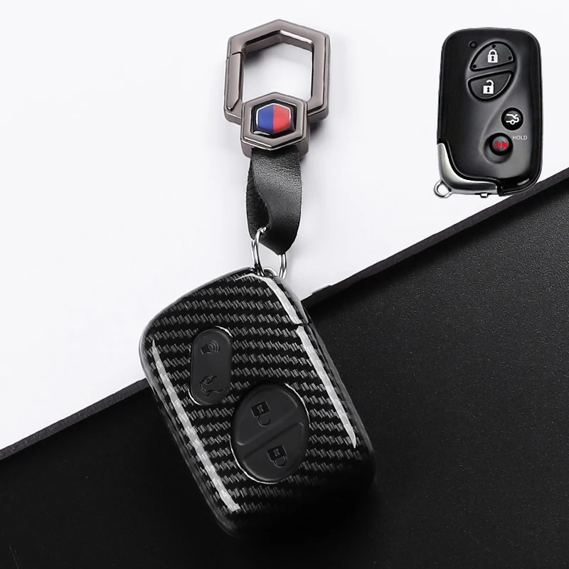 Fashion Carbon ABS Car Smart Key Case Cover Shell Fob for Lexus GS430 ES350 GS350 LX570 IS350 RX350 IS250 Protective Accessories
