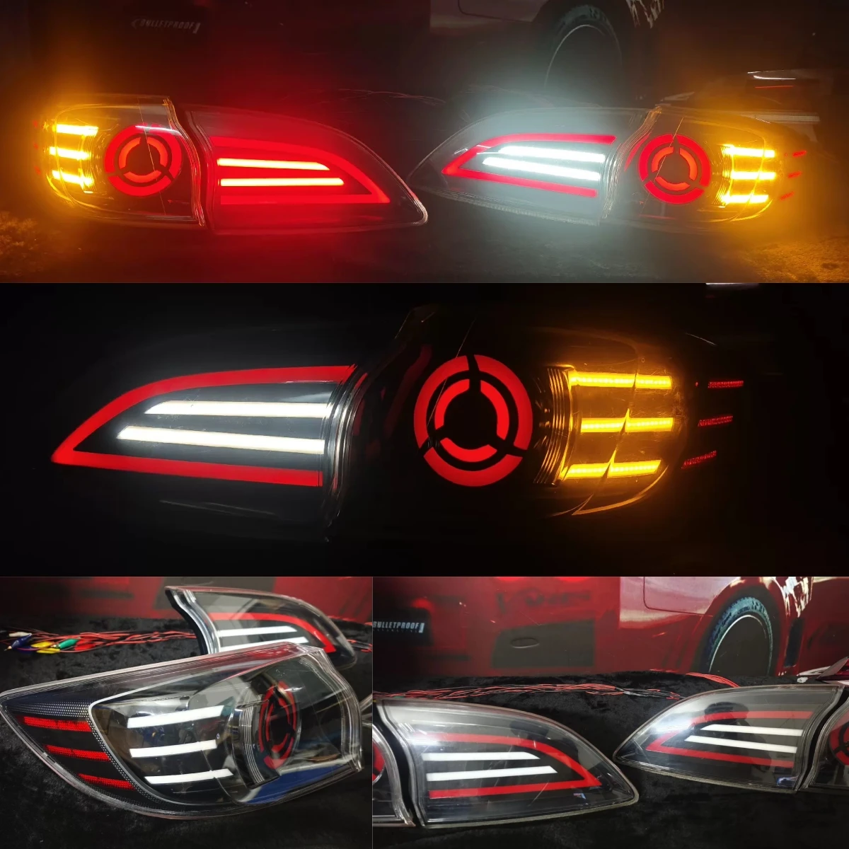 Car led modified tail light assembly rear lamp for Mazda 3 hatchback brake Reverse lights turn signal 4pcs