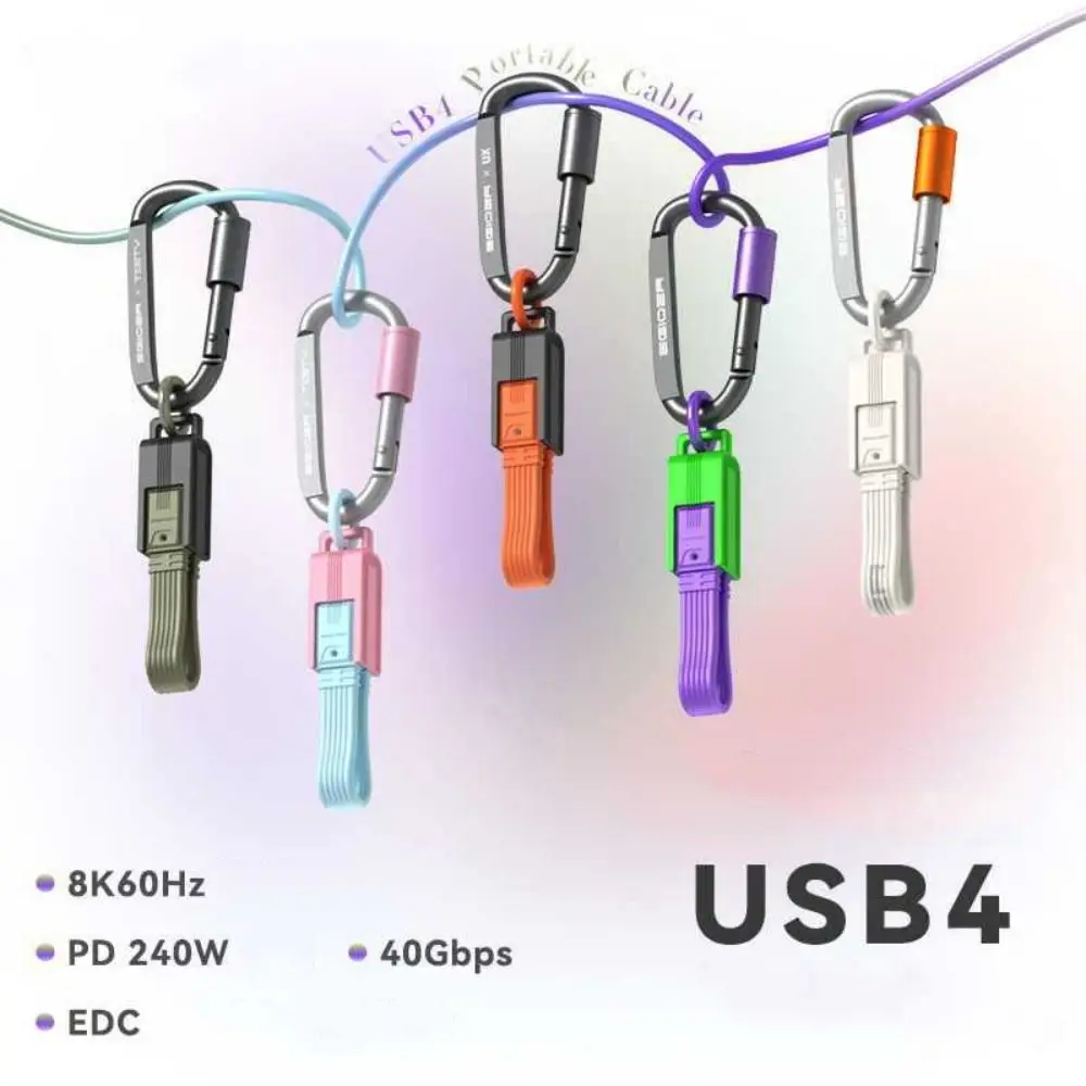 

Шнур для быстрого зарядного устройства TPE USB 4 Кабель с двойной головкой C — C Тип C Кабель для передачи данных PD 240 Вт Ремешок для передачи данных Адаптер зарядного устройства