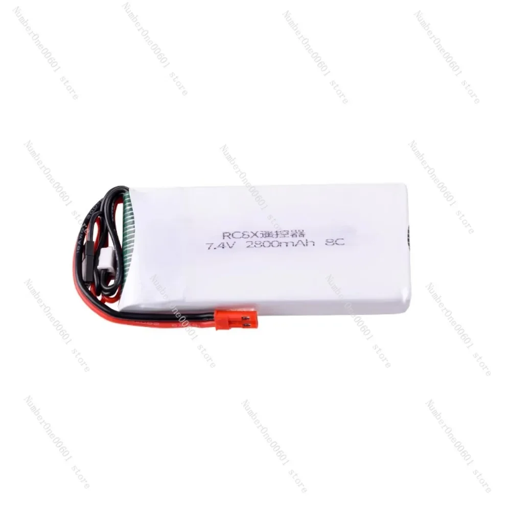 Rc8x Remote Control Battery 7. 4v 2800mah Car Model Rc6gs 4Gs Gun Control Large Capacity Lithium Battery