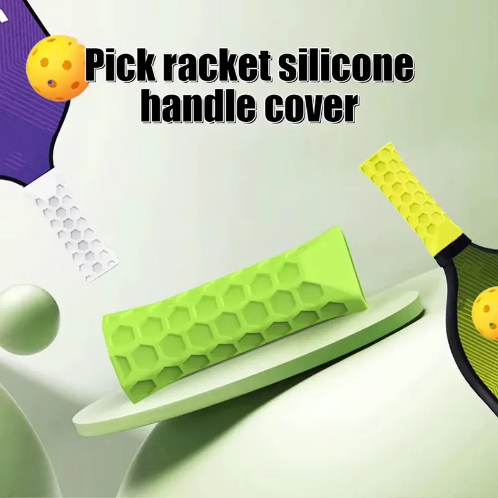 Silicone Pickleball Paddle Grip Cover Non-Slip Handle Silica Gel Undergrip Reusable Padel Accessories Pickleball Racket Overgrip