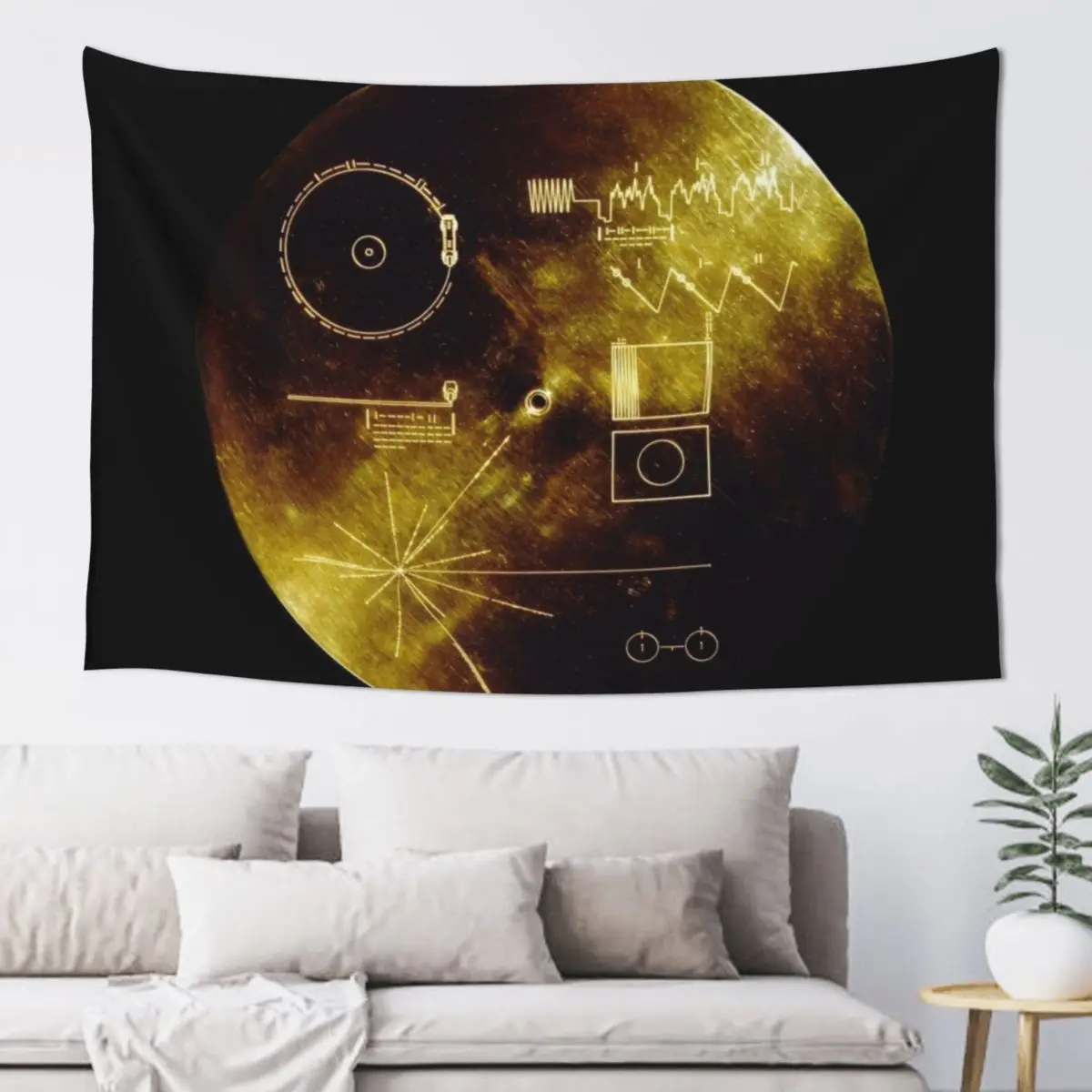 

Voyager Golden Record Tapestry House Decorations Christmas Decoration Tapestry