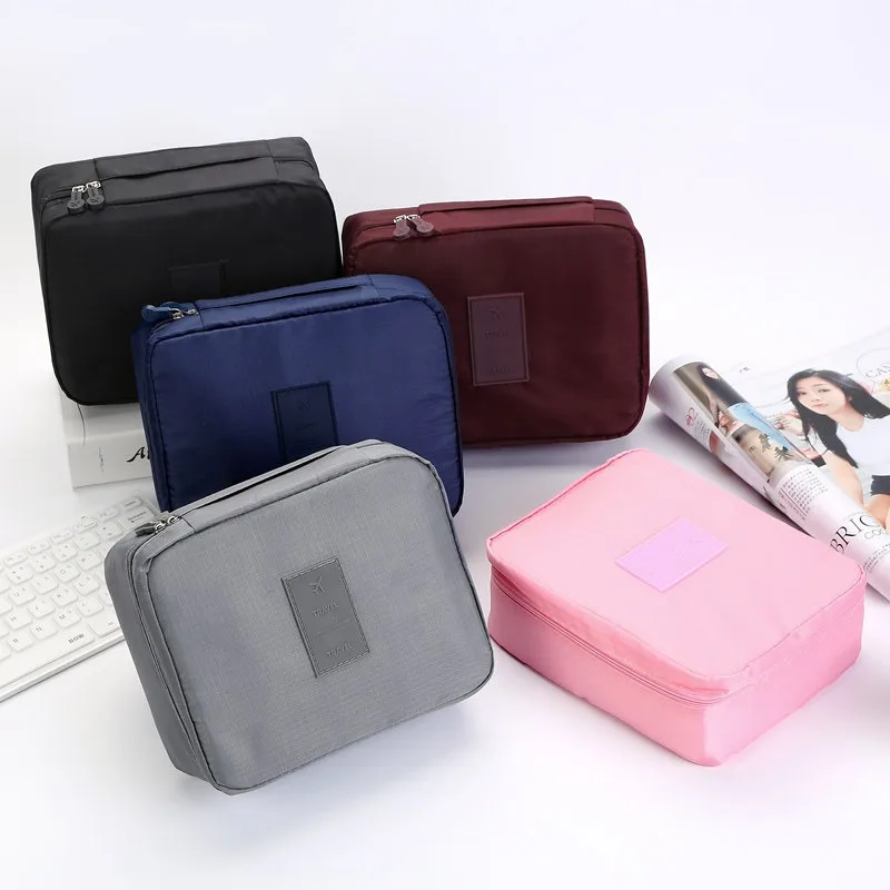 Korean Style Square Travel Storage Bag Portable Multifunctional Handheld Cosmetic Bag Toiletry Bag For Business Trip Travel