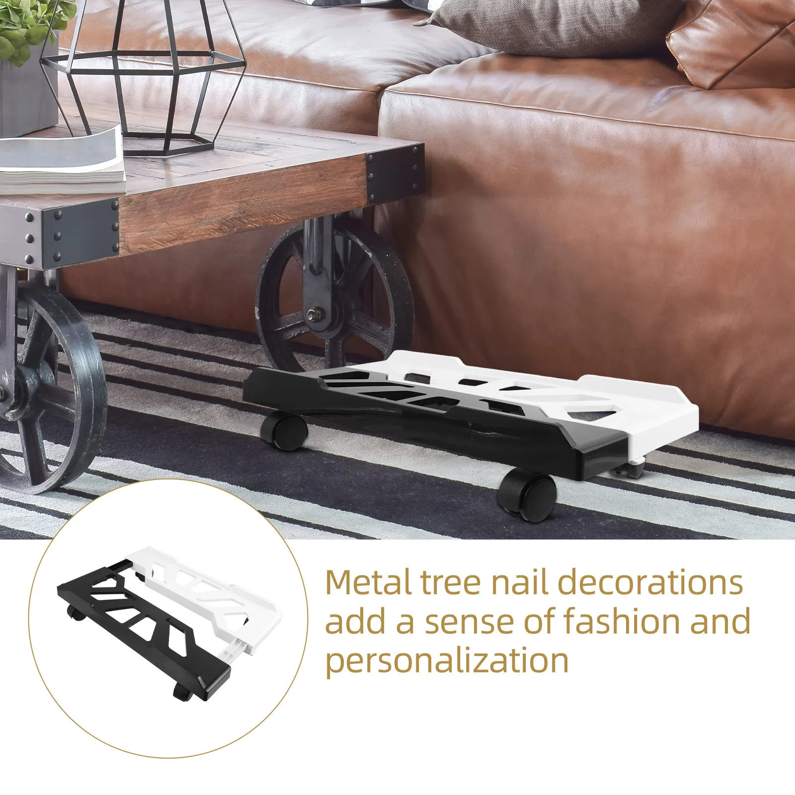 Adjustable Mobile Computer Tower Stand For Office Computer Setup Christmas Office Gifts Rolling Casters Extendable