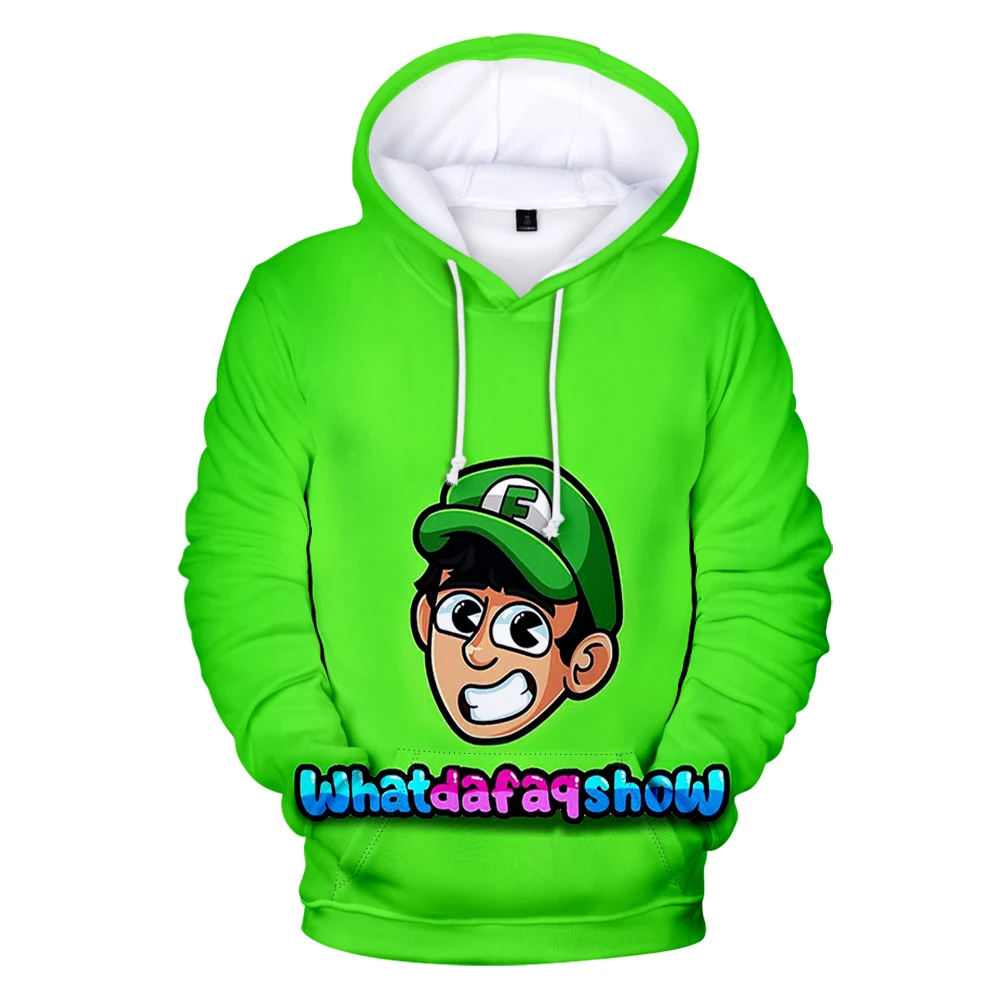 Youtuber Hoodie Fernanfloo Pria Wanita, baju lengan panjang uniseks, pakaian jalanan Harajuku gaya kasual 3D