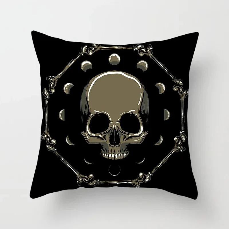 Car Living Room Sofa Cushion Cover Luxury Home Decoration Pillowcase Horror Skull Pillowcase