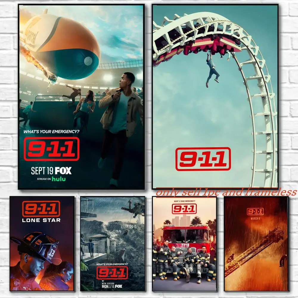 TV Show Nine One One Story Poster Art painting with prints Home bedroom bar Outdoor places living room decoration gift