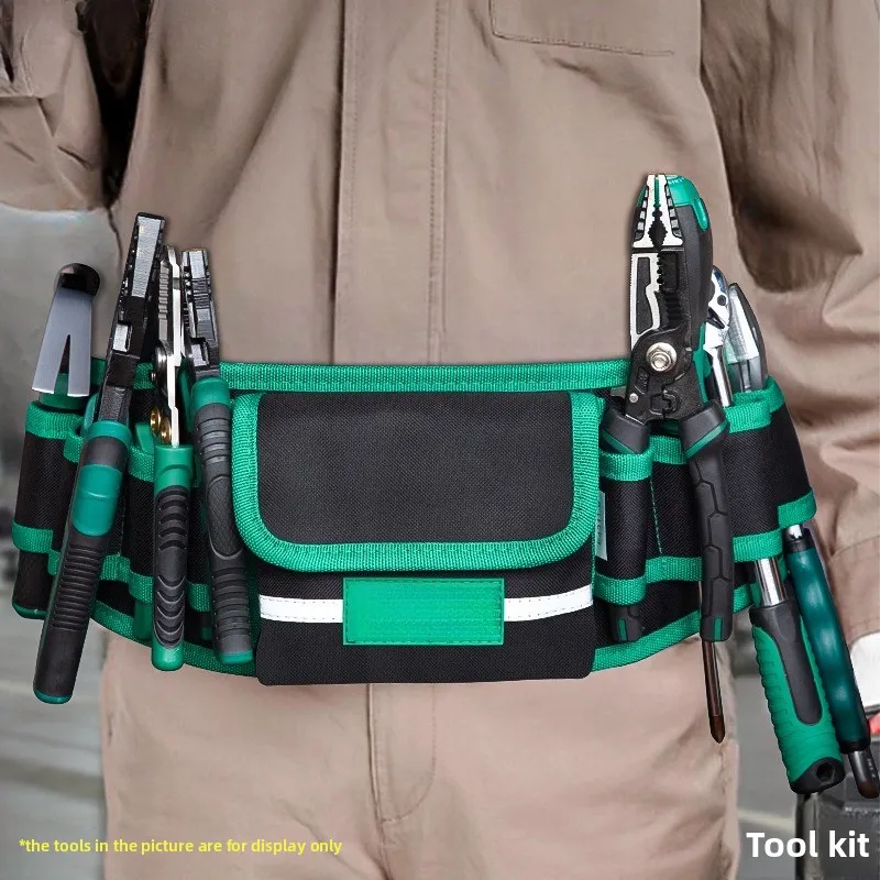 Multifunctional Tool Bag Electrician Maintenance Electrician Bag Handheld Tool Bag Waterproof Oxford Cloth Tool Waist Bag