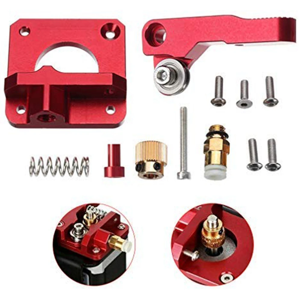 CR-10 Red Extruder Upgrade Replacement Kit, Suitable for Creality Ender 3, CR-10, CR-10S, CR-10 S4, CR-10 S5 (Right)