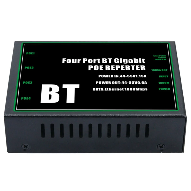 au33-1-4ポートギガビットbt-poeエクステンダー-4ポート-ieee8023-100-1000mbps-poeリピーター-48vワイヤレスapカメラ用-ワイヤレス