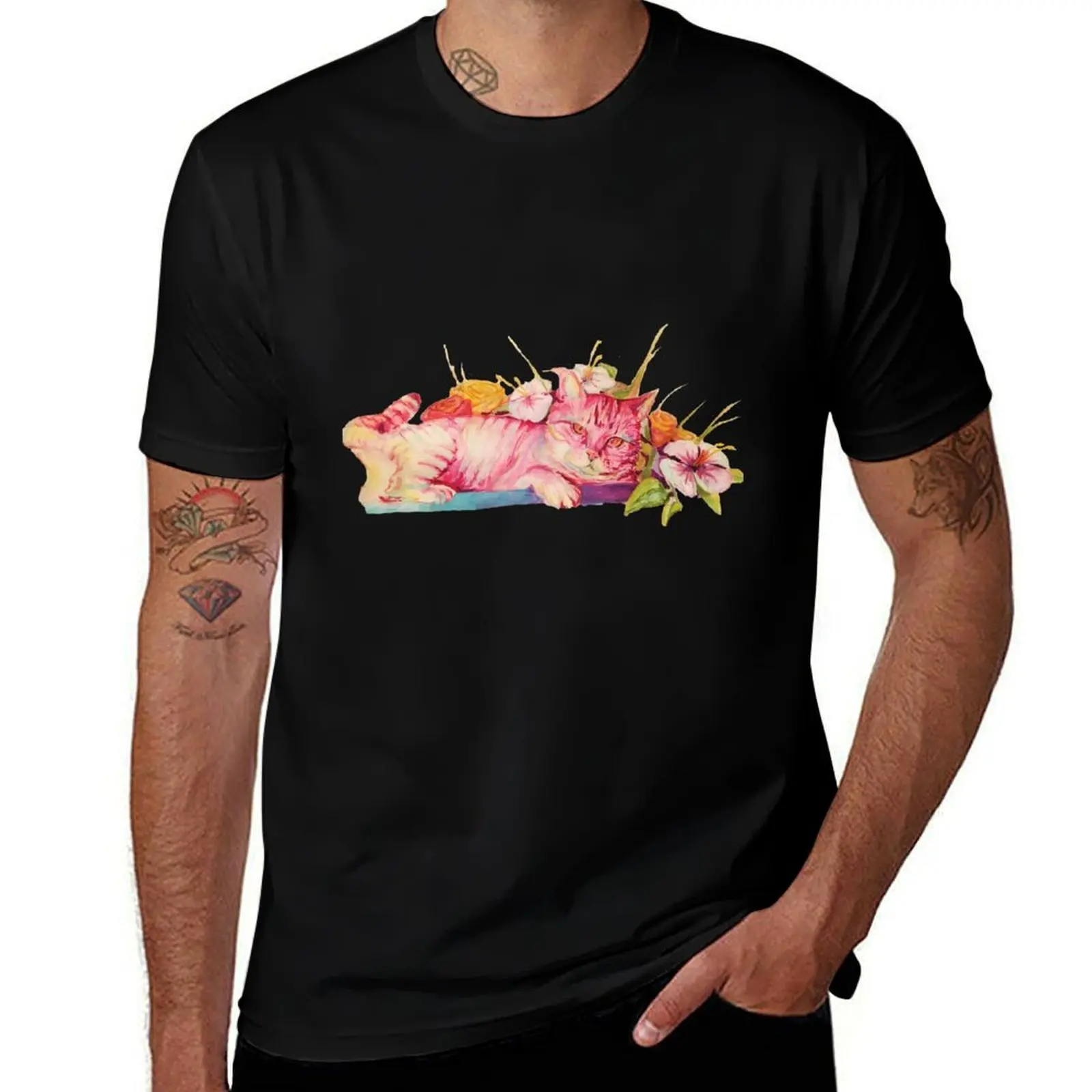 Flora and Feline T-Shirt Casual All Match Short Sleeve T-Shirt