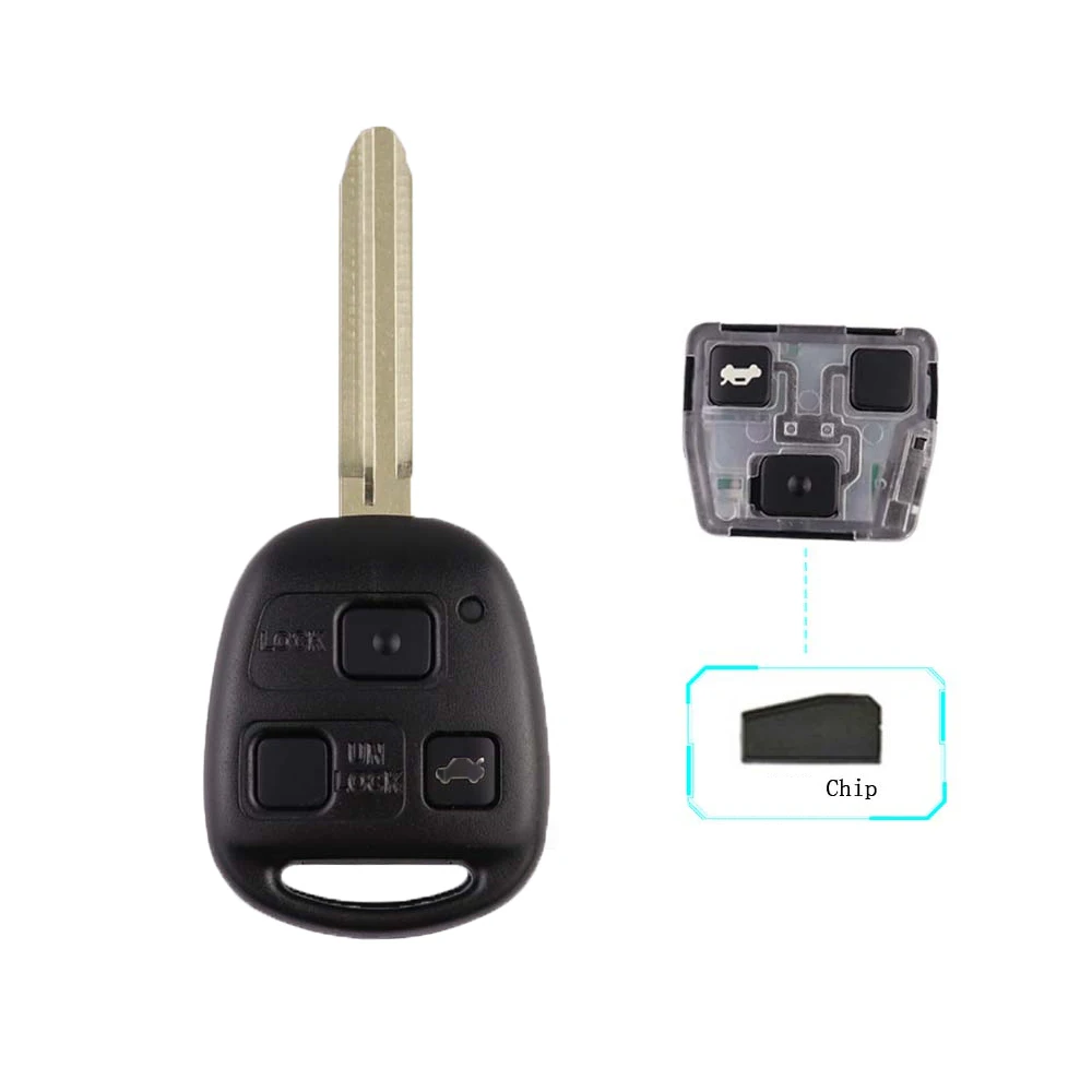 304/314/315/433Mhz Remote Car Key For Toyota Yaris Camry Corolla Avensis Carina Rav4 Prado Tarago Lexus ES RX 4C 4D67 4D68 Chip