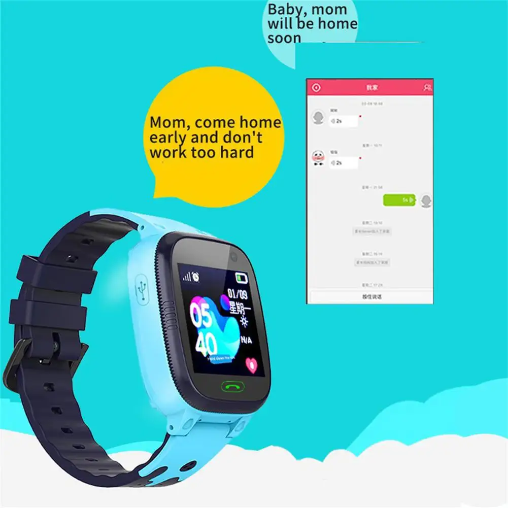 for S1 Kids Children Smart Watch Sim Card Call Smartphone With Light Touch-screen Waterproof Watches English Version reloj momo